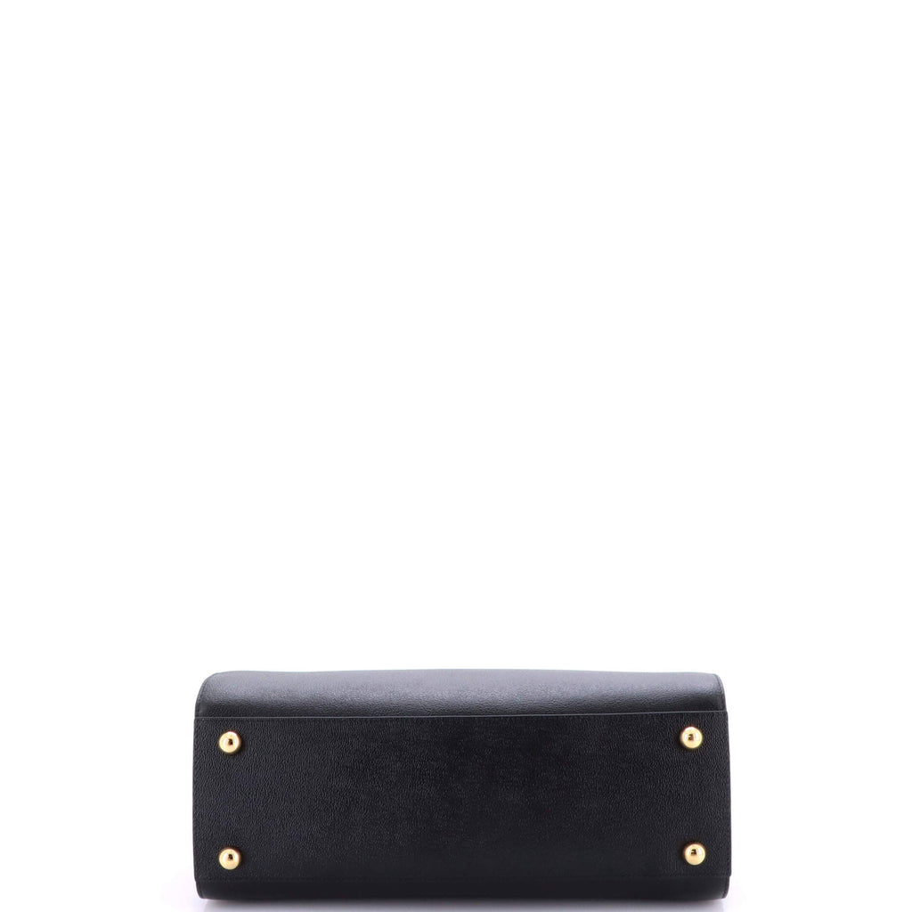 Banwell Tote Leather and House Check Canvas Small