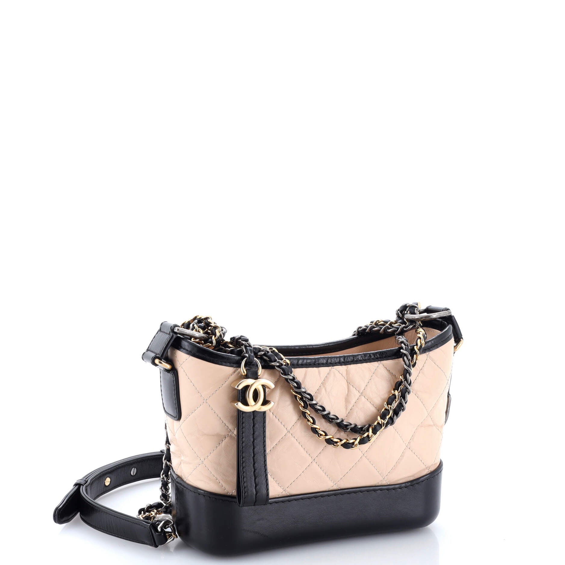 Gabrielle Hobo Quilted Aged Calfskin Small
