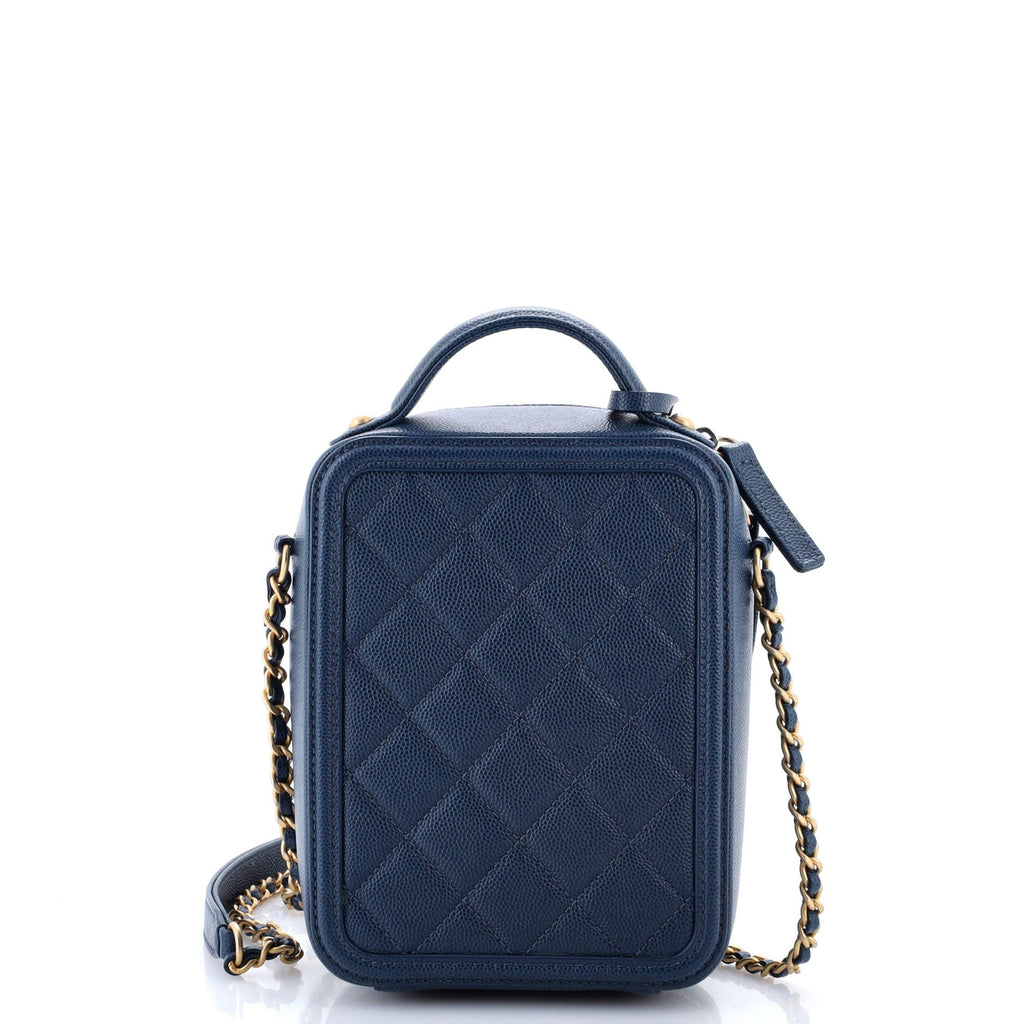 Filigree Vertical Vanity Case Quilted Caviar