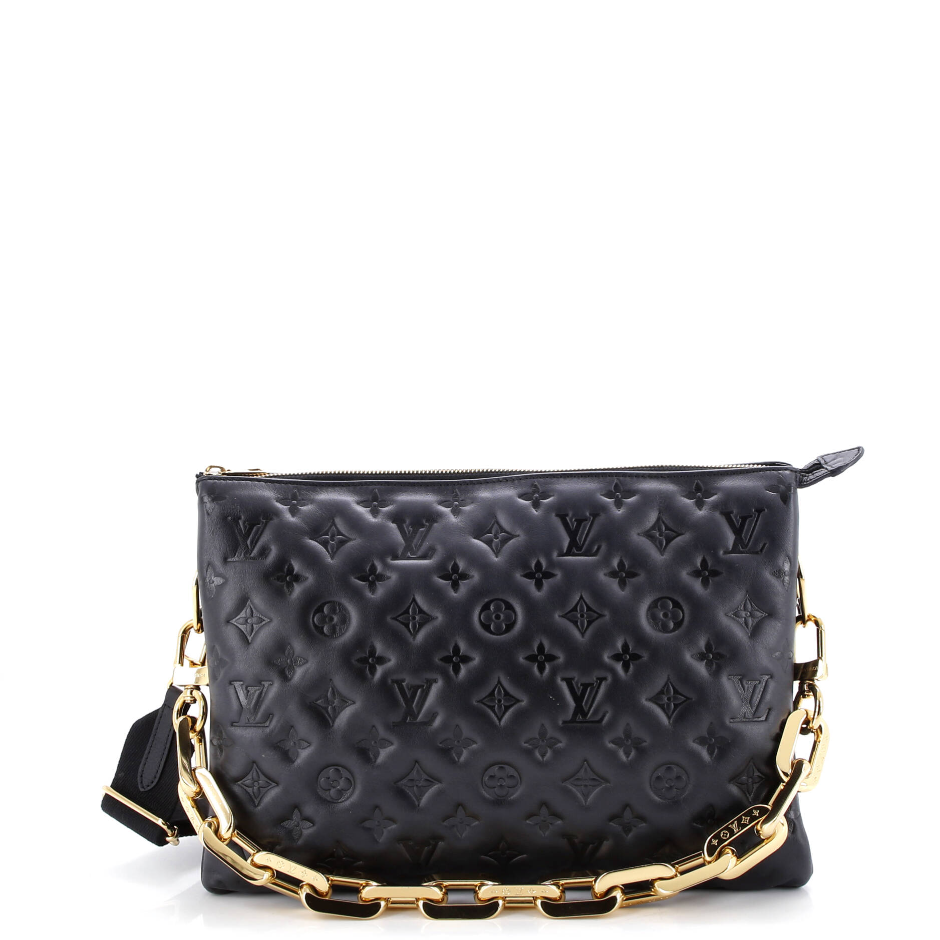 Coussin Bag Monogram Embossed Lambskin MM