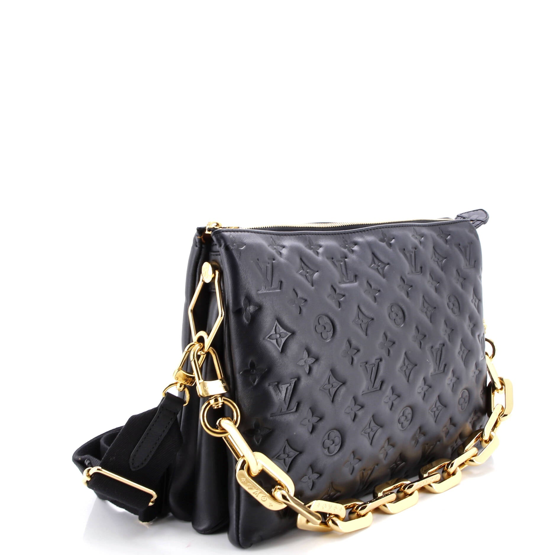 Coussin Bag Monogram Embossed Lambskin MM