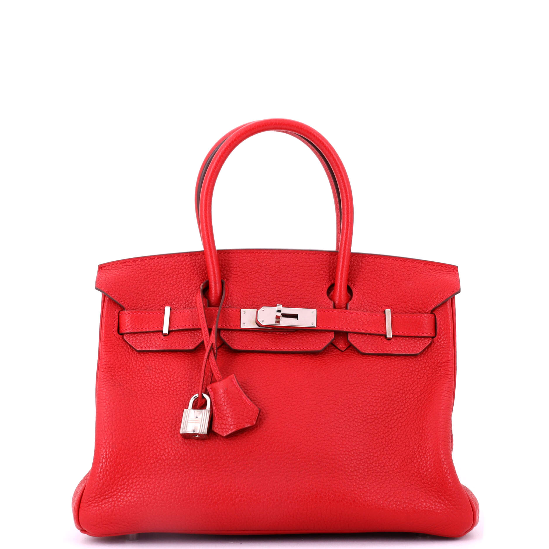 Birkin Handbag Rouge Casaque Togo with Palladium Hardware 30