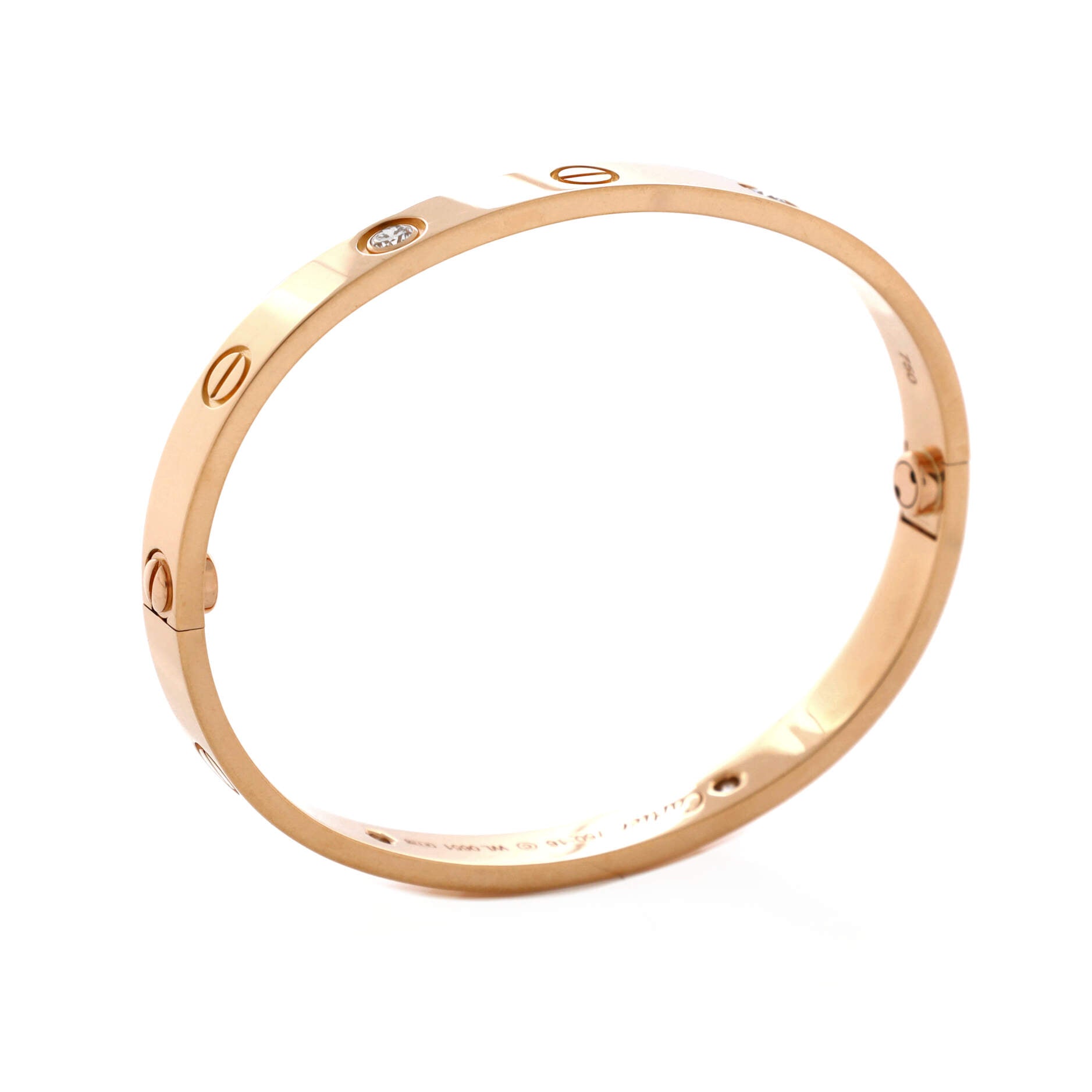 Love 4 Diamond Bracelet 18K Rose Gold with Diamonds