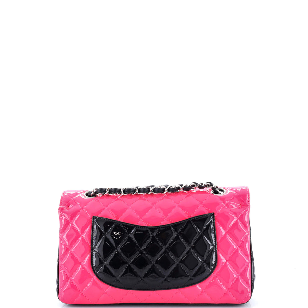 Bicolor Classic Double Flap Bag Quilted Patent Medium