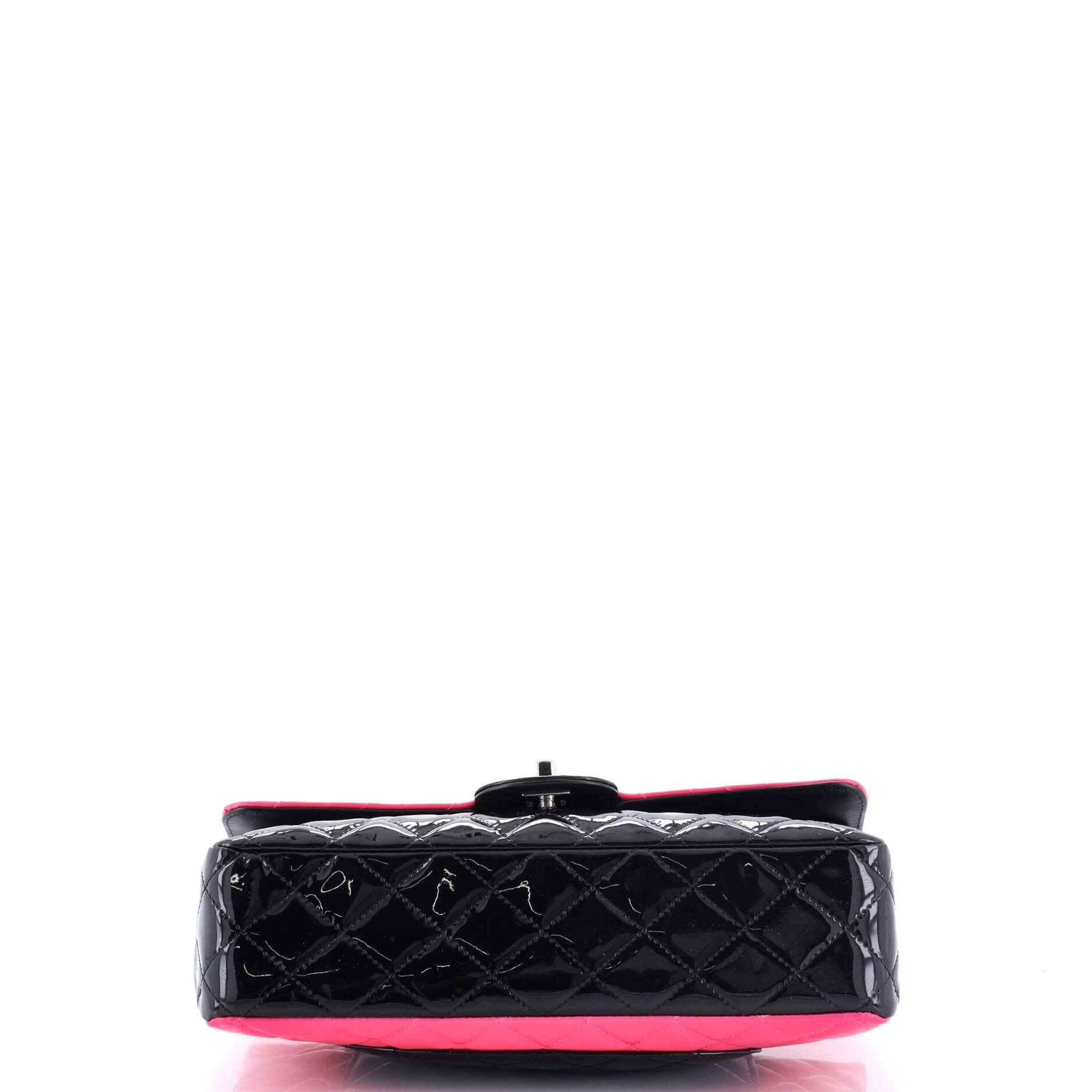 Bicolor Classic Double Flap Bag Quilted Patent Medium