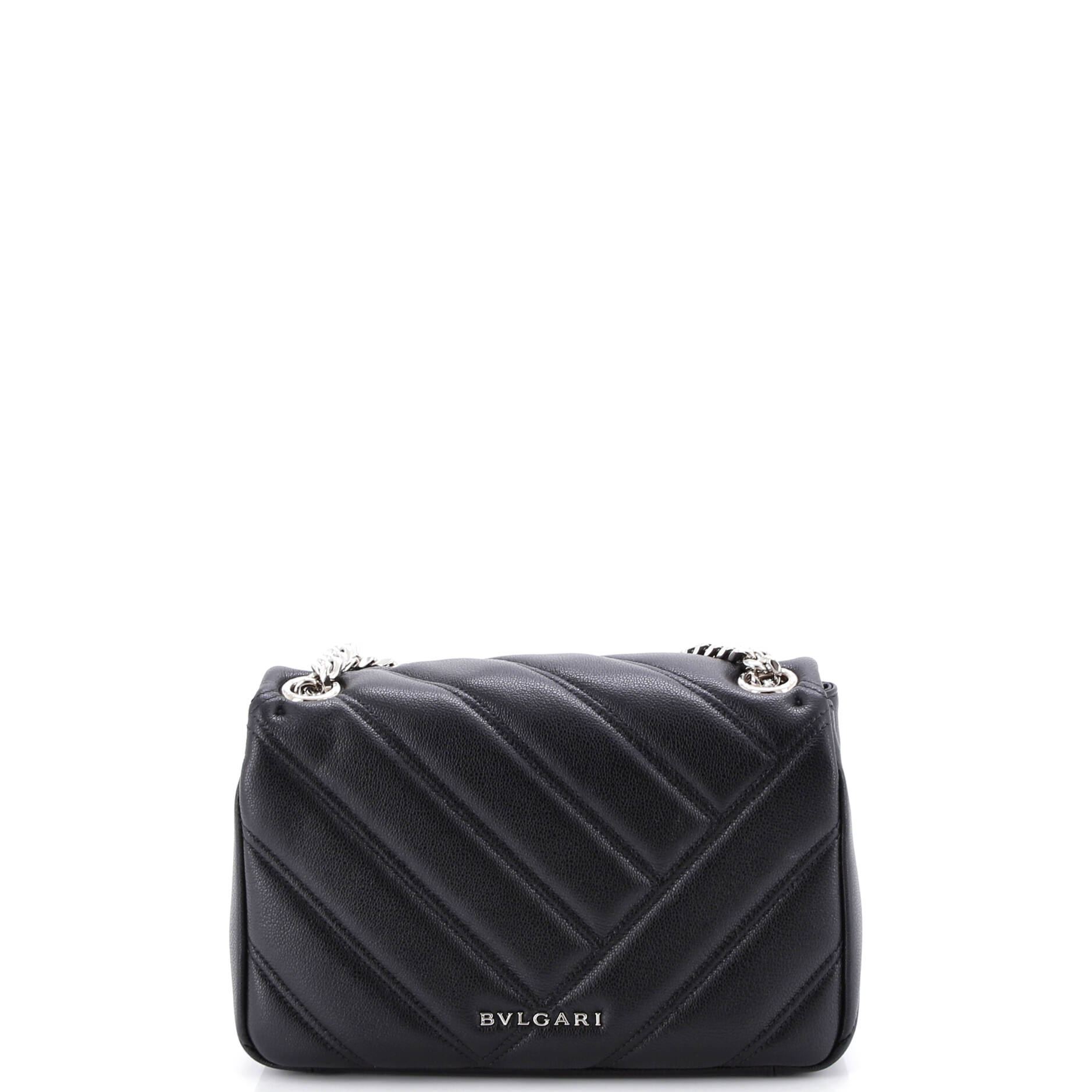 Serpenti Cabochon Shoulder Bag Diagonal Quilted Leather Small