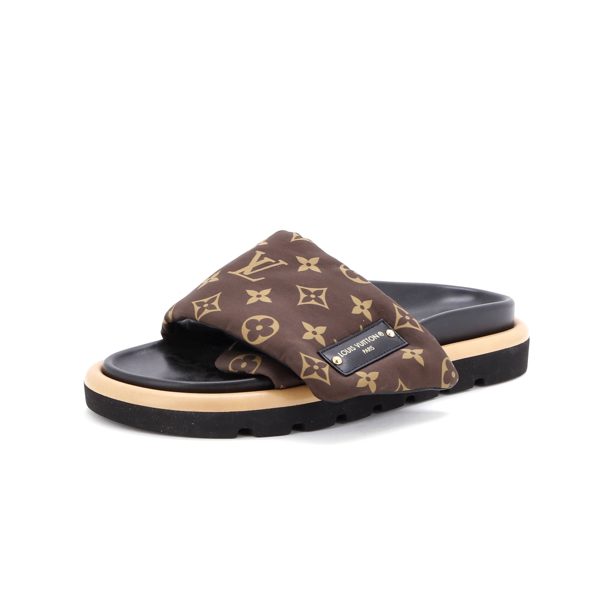Women's Pool Pillow Comfort Mule Sandals Monogram Nylon