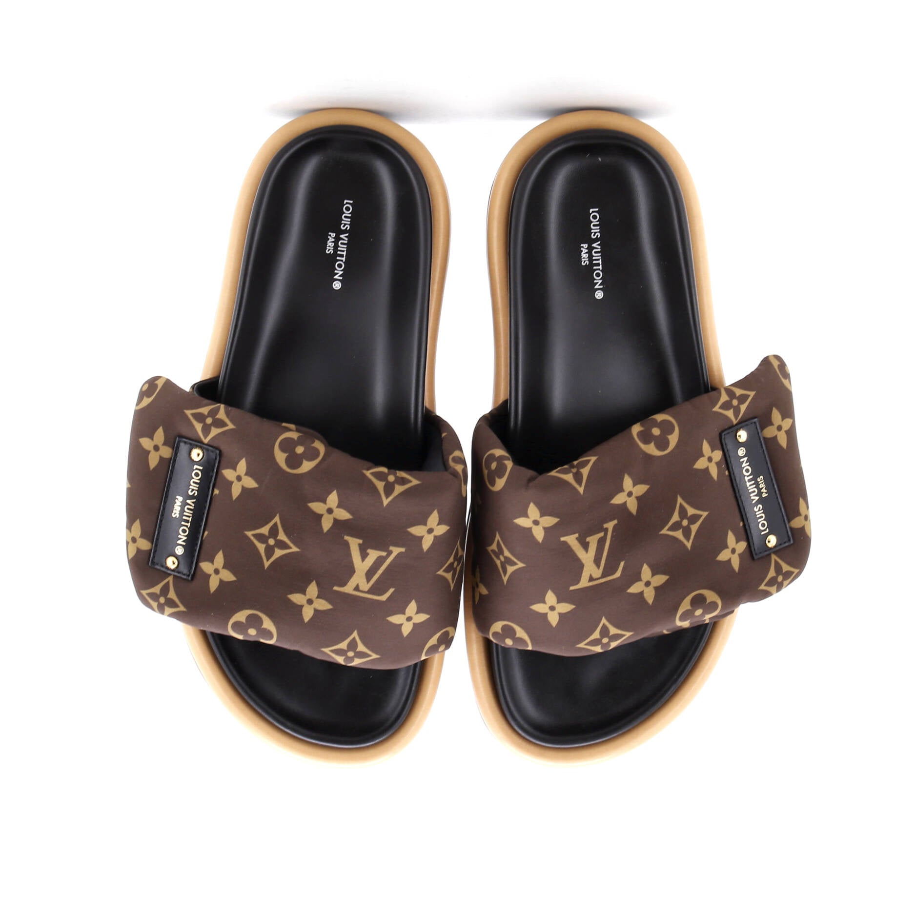 Women's Pool Pillow Comfort Mule Sandals Monogram Nylon