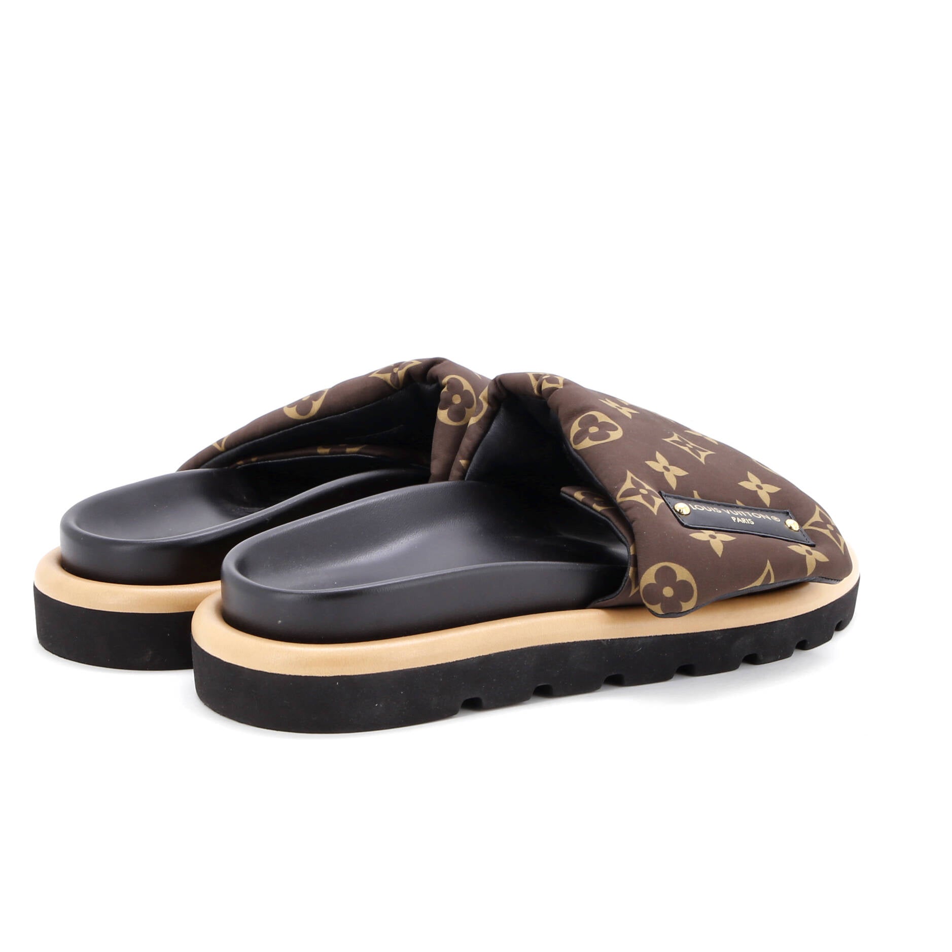 Women's Pool Pillow Comfort Mule Sandals Monogram Nylon