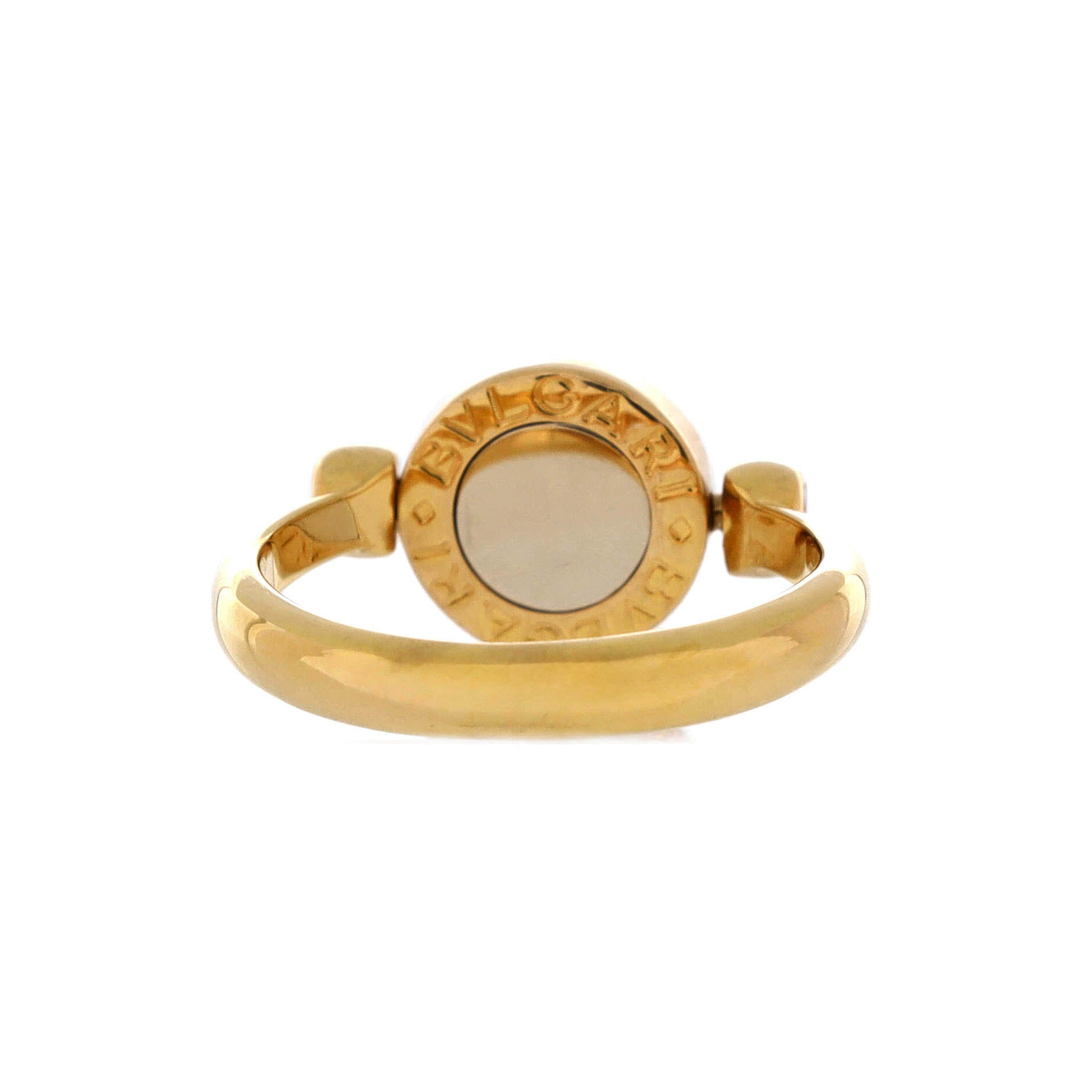 Bvlgari Bvlgari Flip Ring 18K Yellow Gold with Diamonds and 18K White Gold