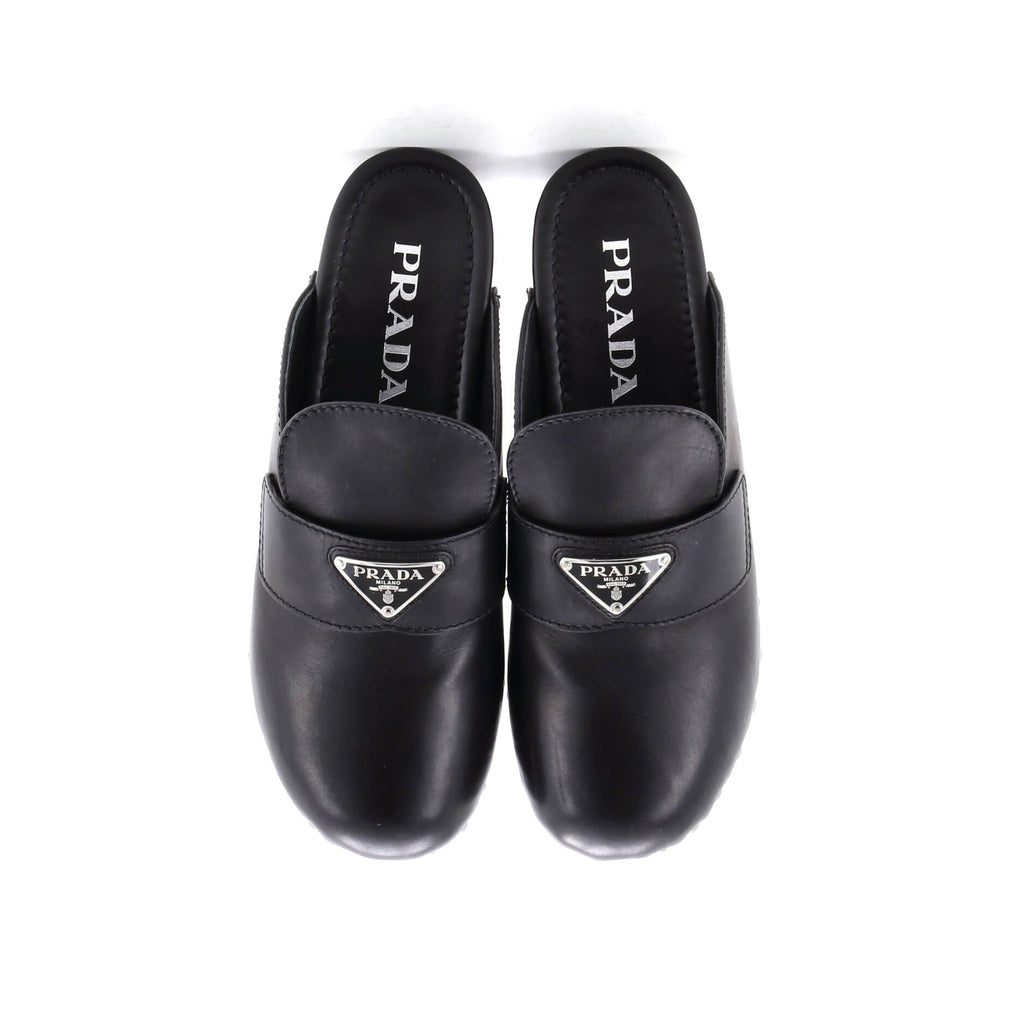 Women's Logo Mule Clogs Leather