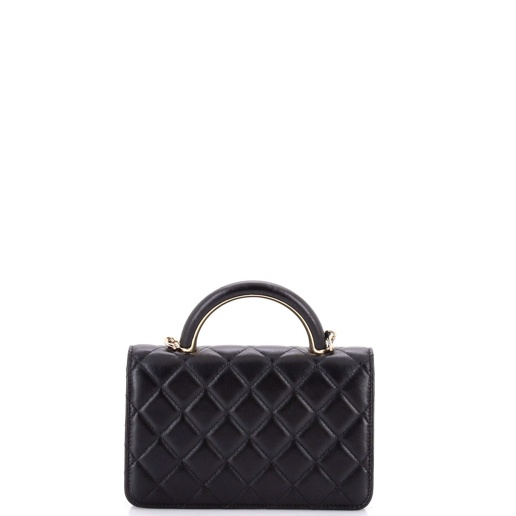 Charming Handle Wallet on Chain Quilted Lambskin