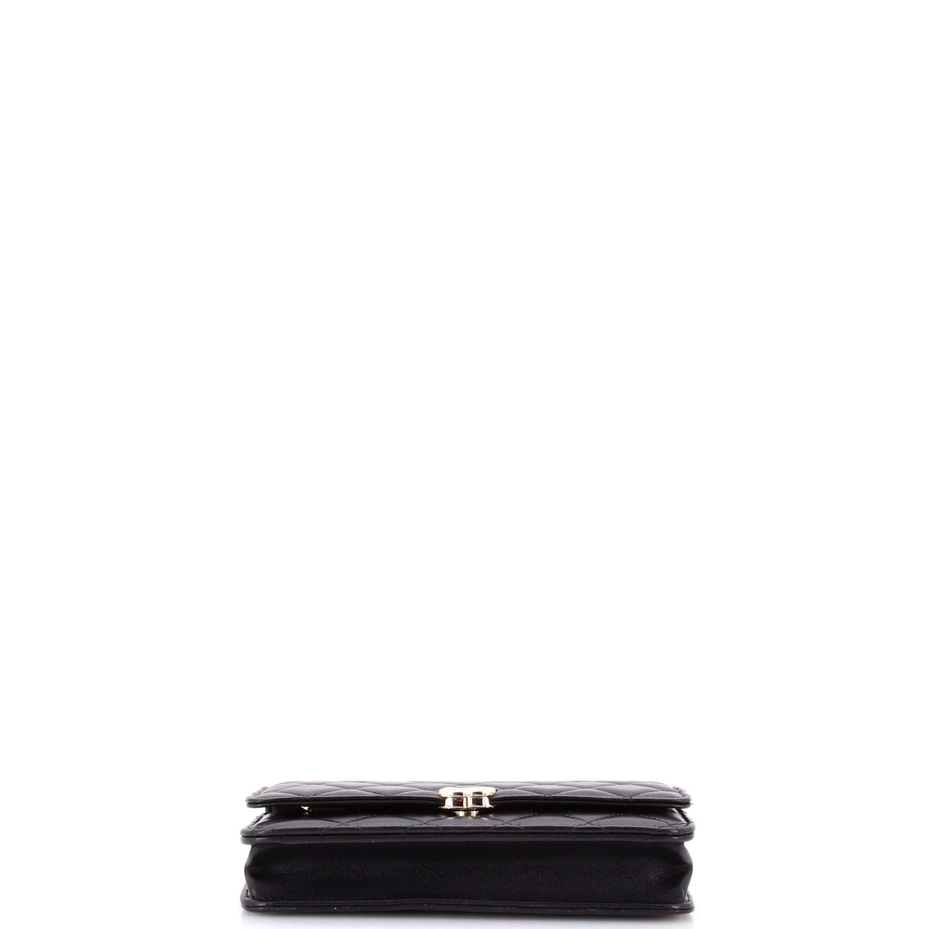 Charming Handle Wallet on Chain Quilted Lambskin