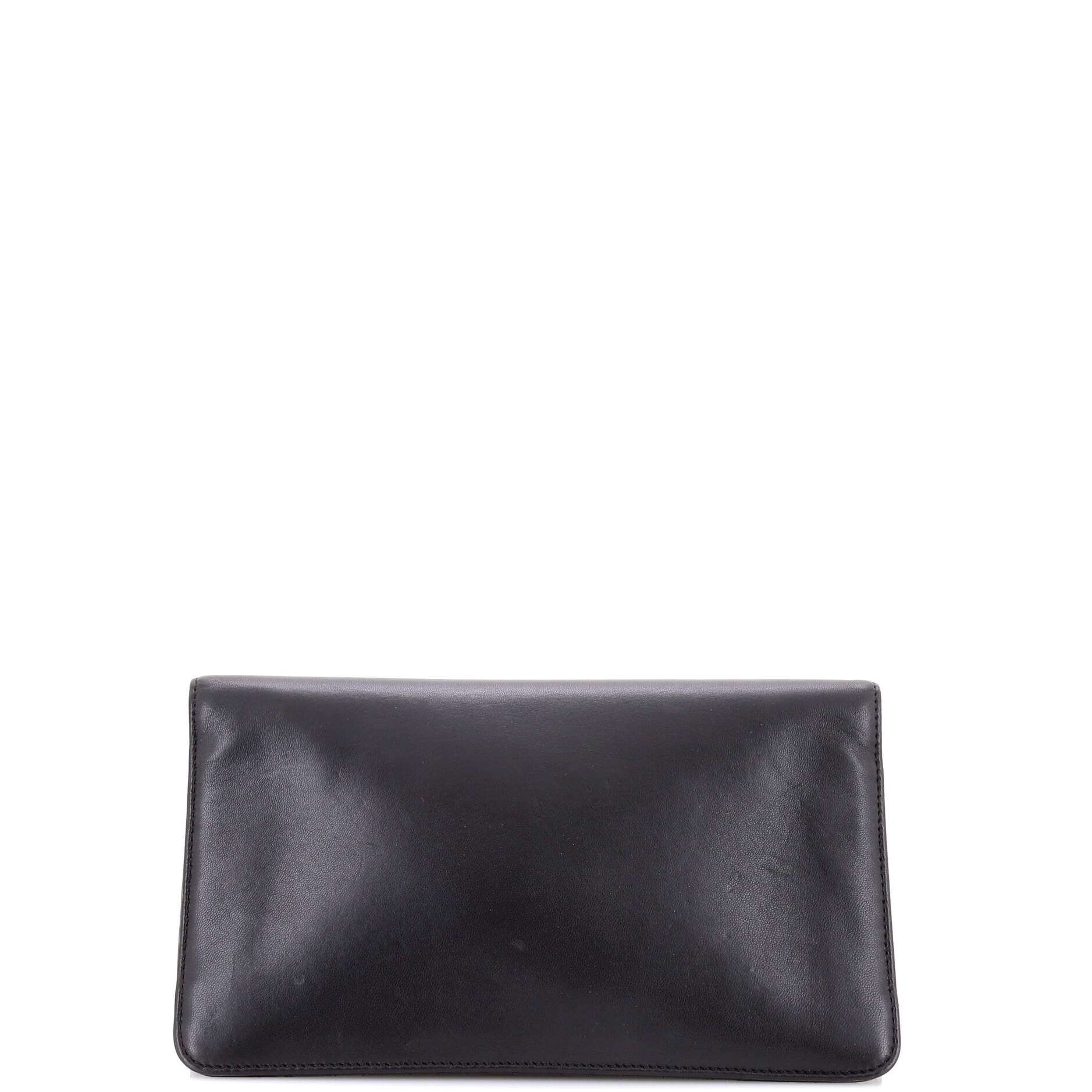 Peace Emoticon Fold Over Clutch Lambskin
