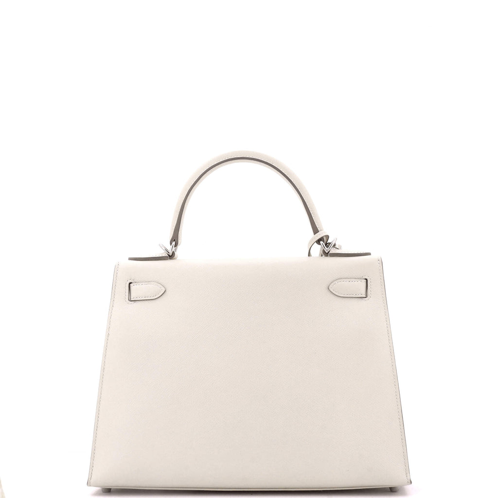 Kelly Handbag Light Epsom with Palladium Hardware 28