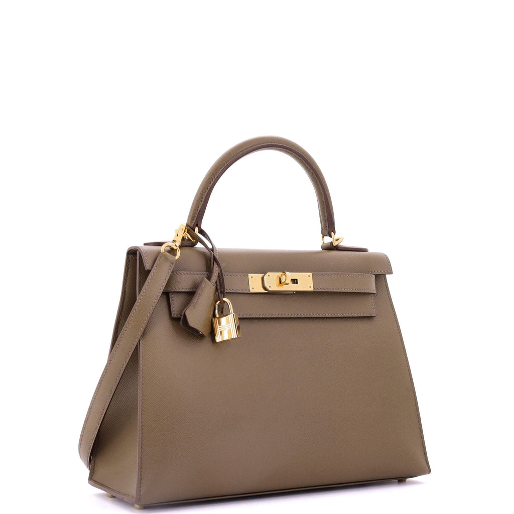 Kelly Handbag Toundra Madame with Gold Hardware 28