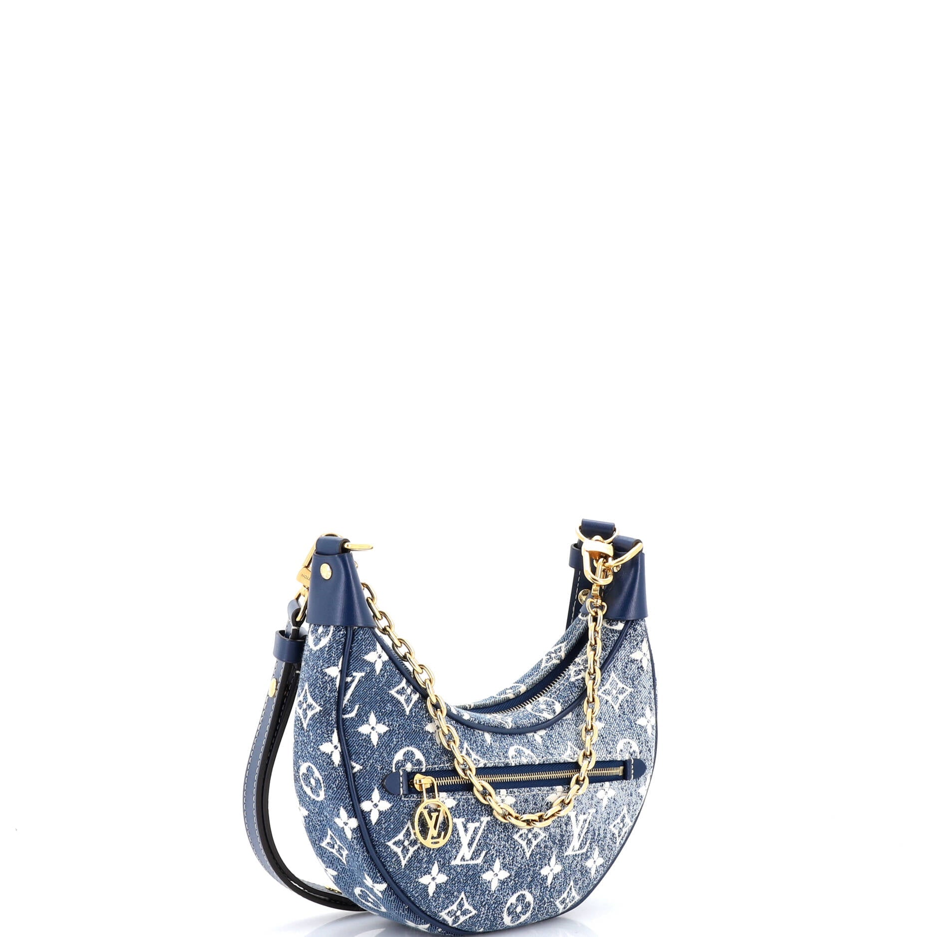 Loop Handbag Monogram Jacquard Denim