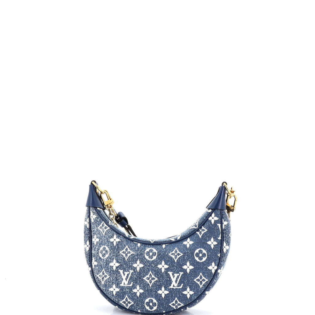 Loop Handbag Monogram Jacquard Denim