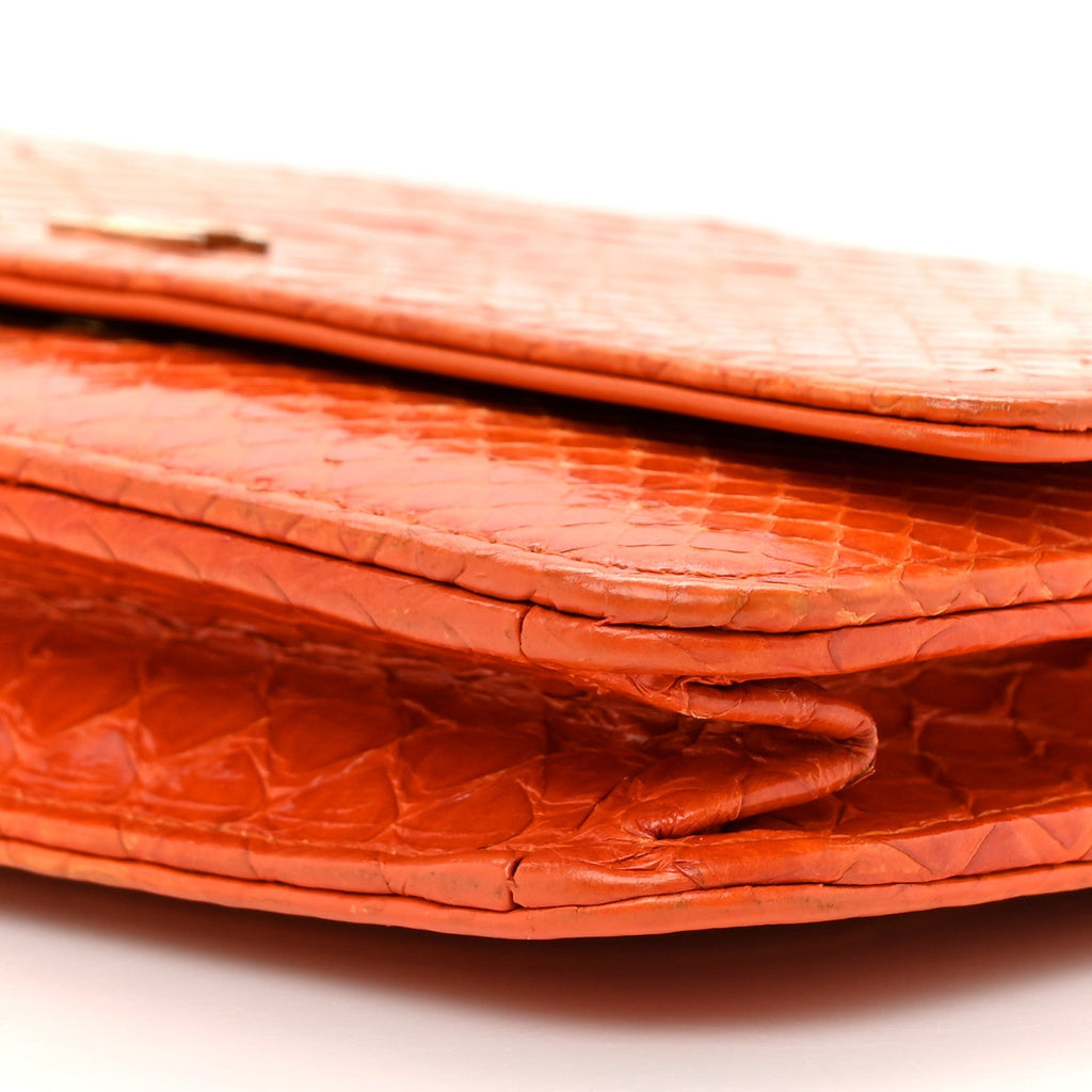 Snakeskin Wallet On Chain WOC Orange