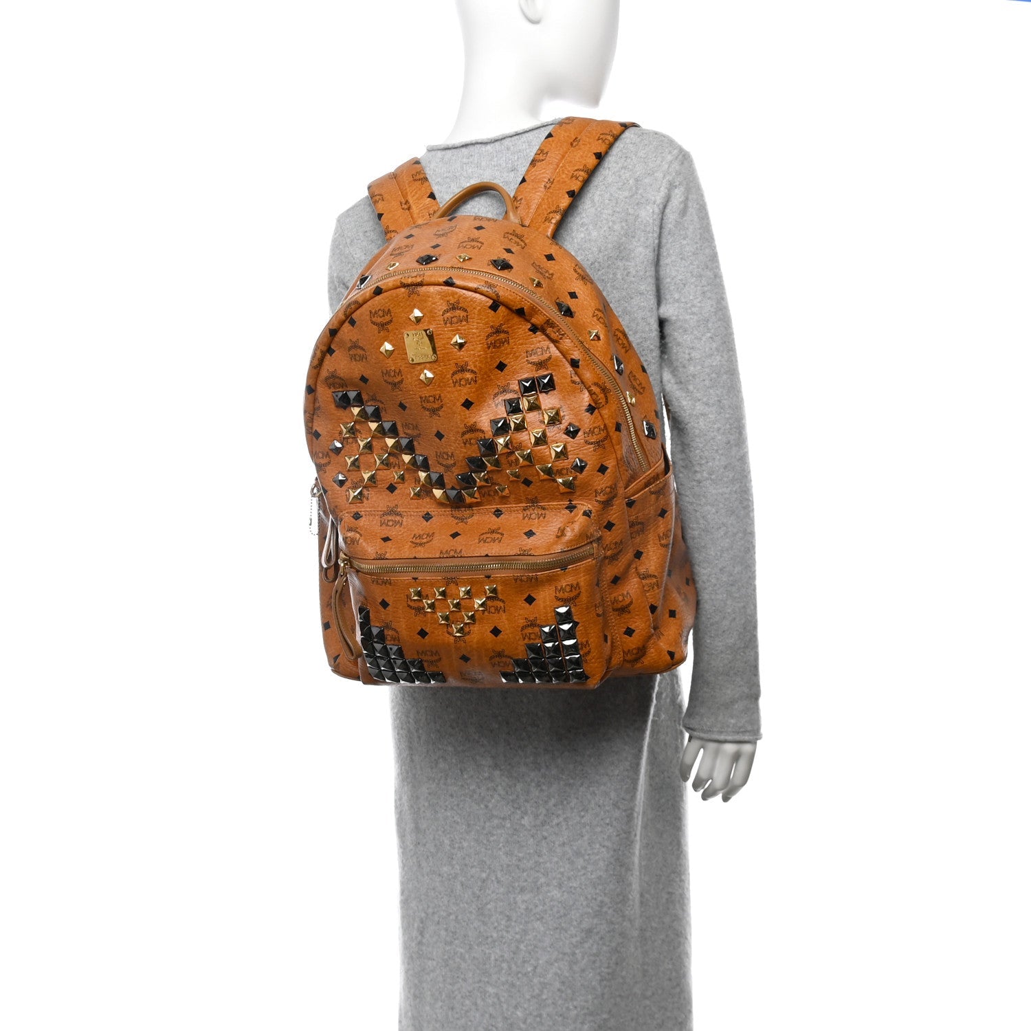Visetos Studded Large Stark M Backpack Cognac