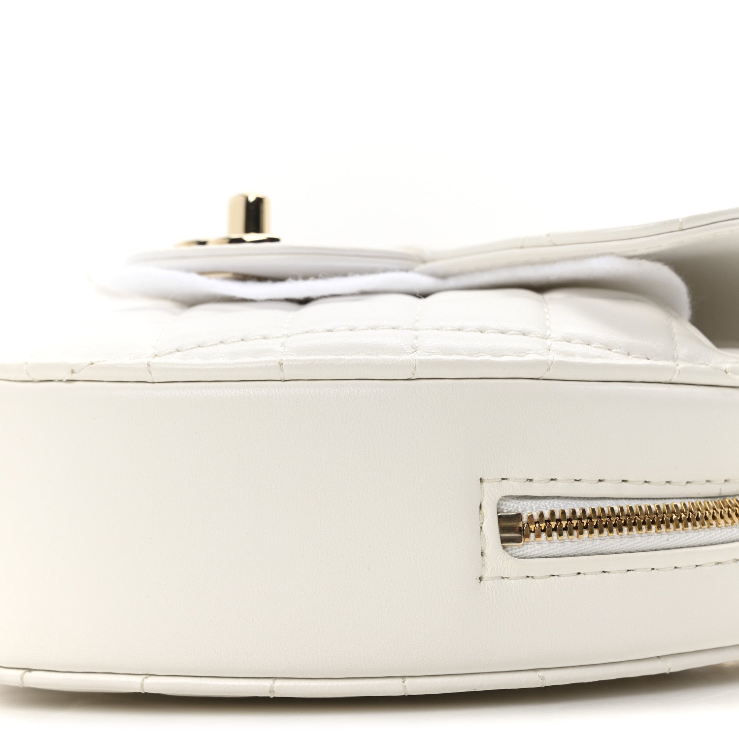 Lambskin Quilted CC In Love Heart Bag White