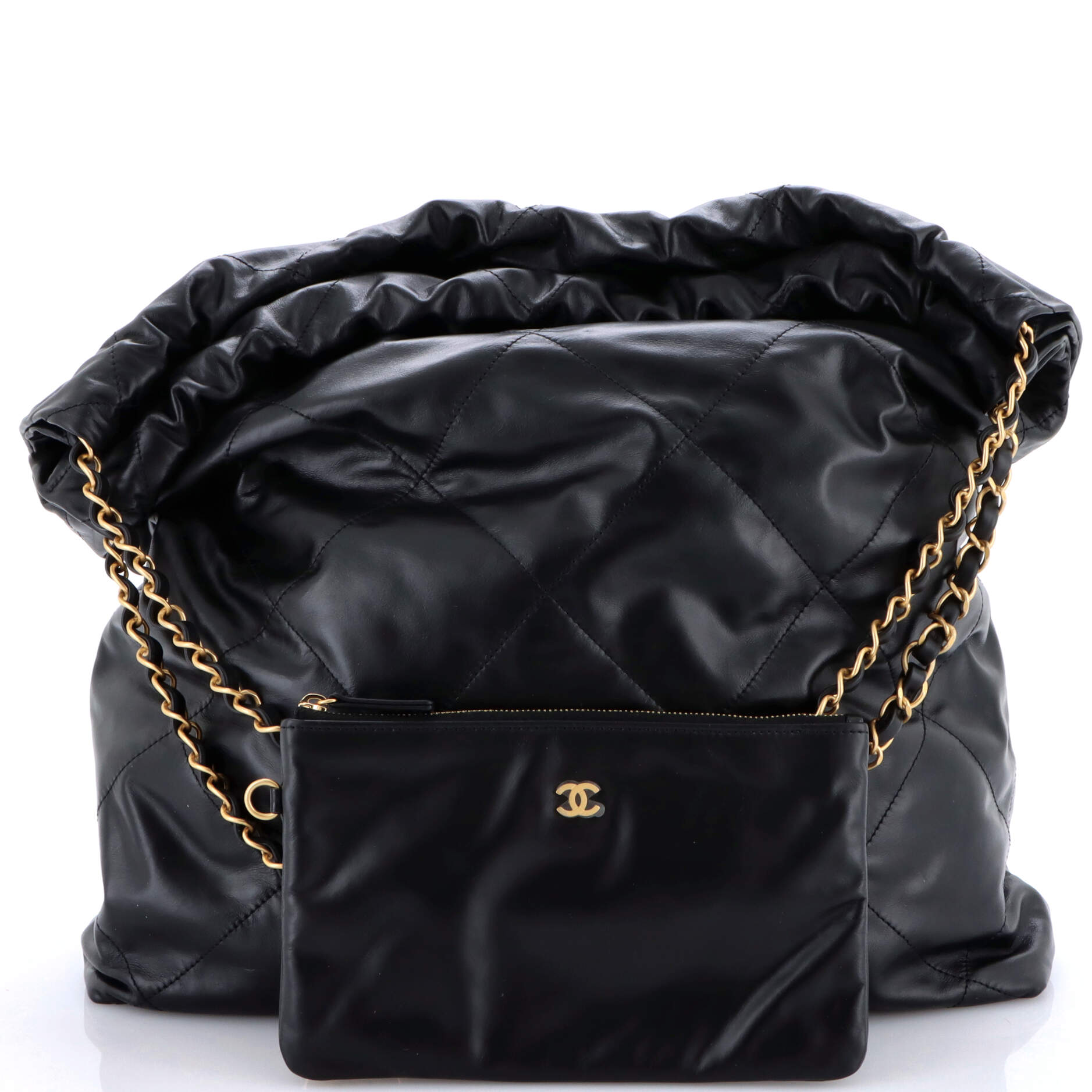 22 Chain Hobo Quilted Calfskin Large