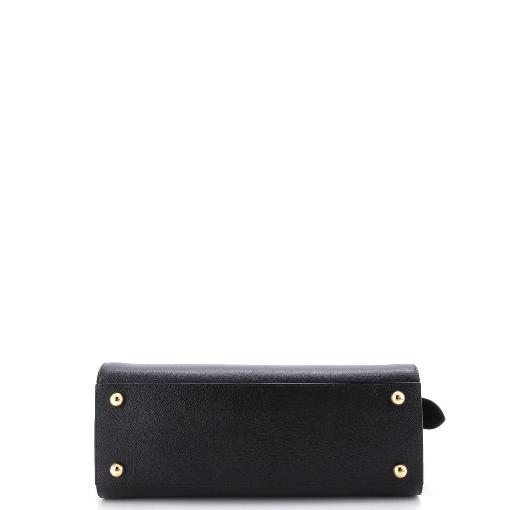 Banwell Tote Leather and House Check Canvas Small