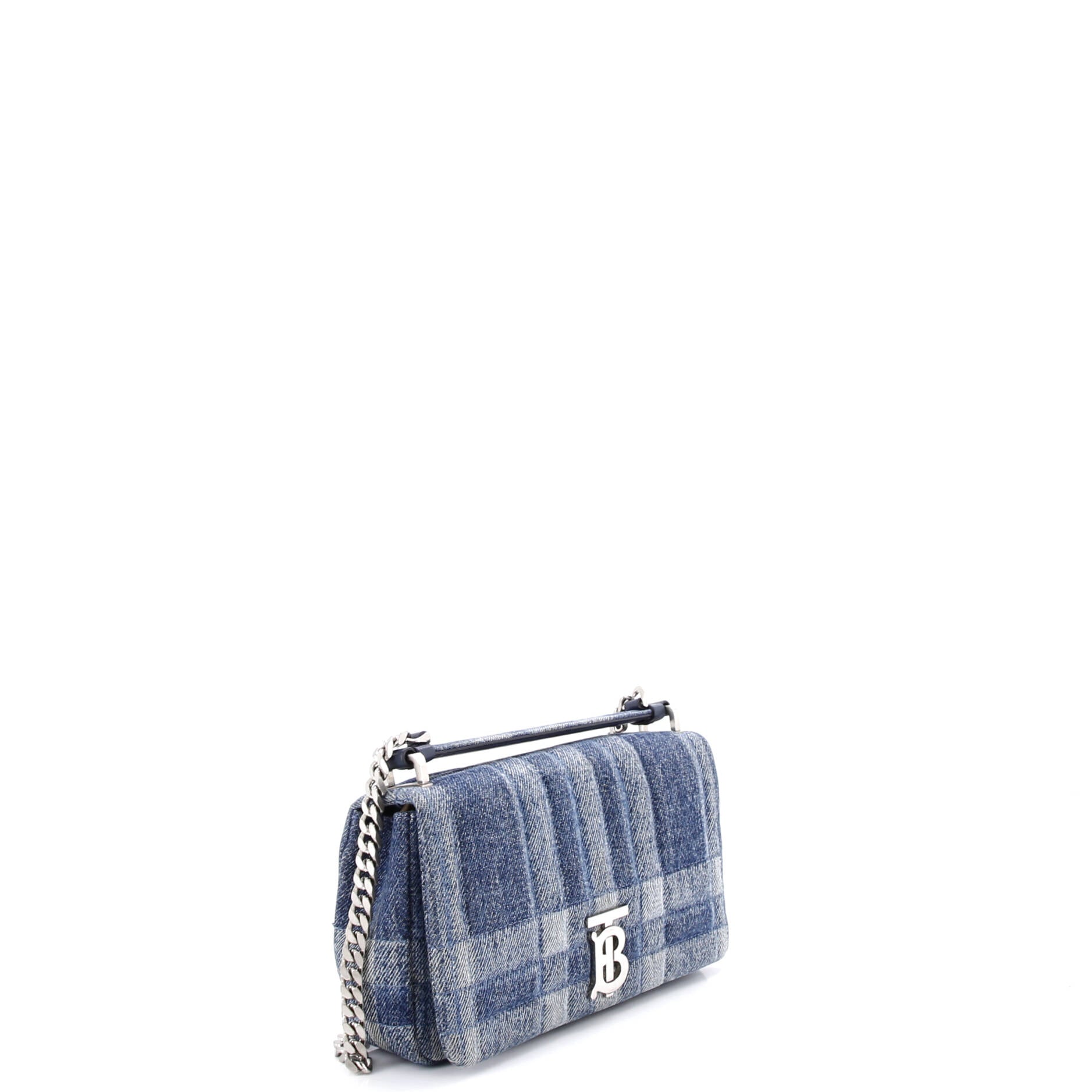 Lola Crossbody Bag Quilted Printed Denim Small