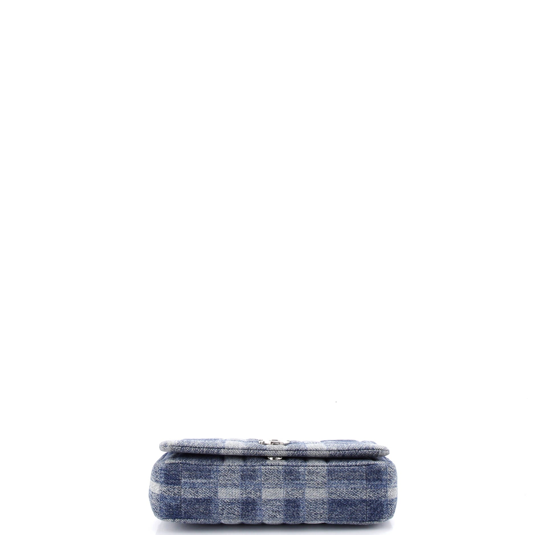 Lola Crossbody Bag Quilted Printed Denim Small