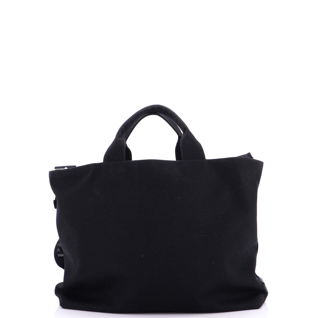 Embossed Triangle Logo Convertible Tote Canvas Large