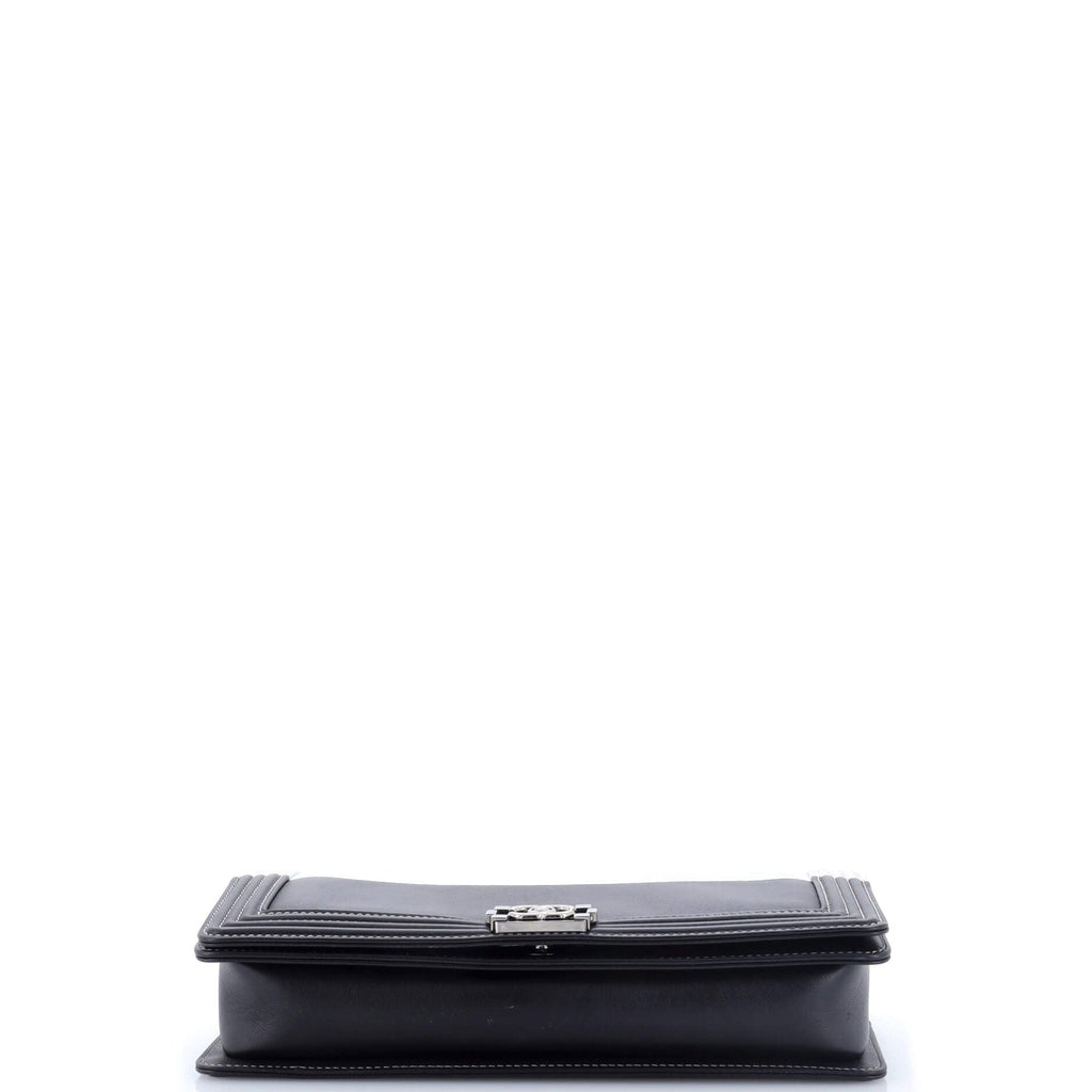 Bicolor Boy Flap Clutch Calfskin Small