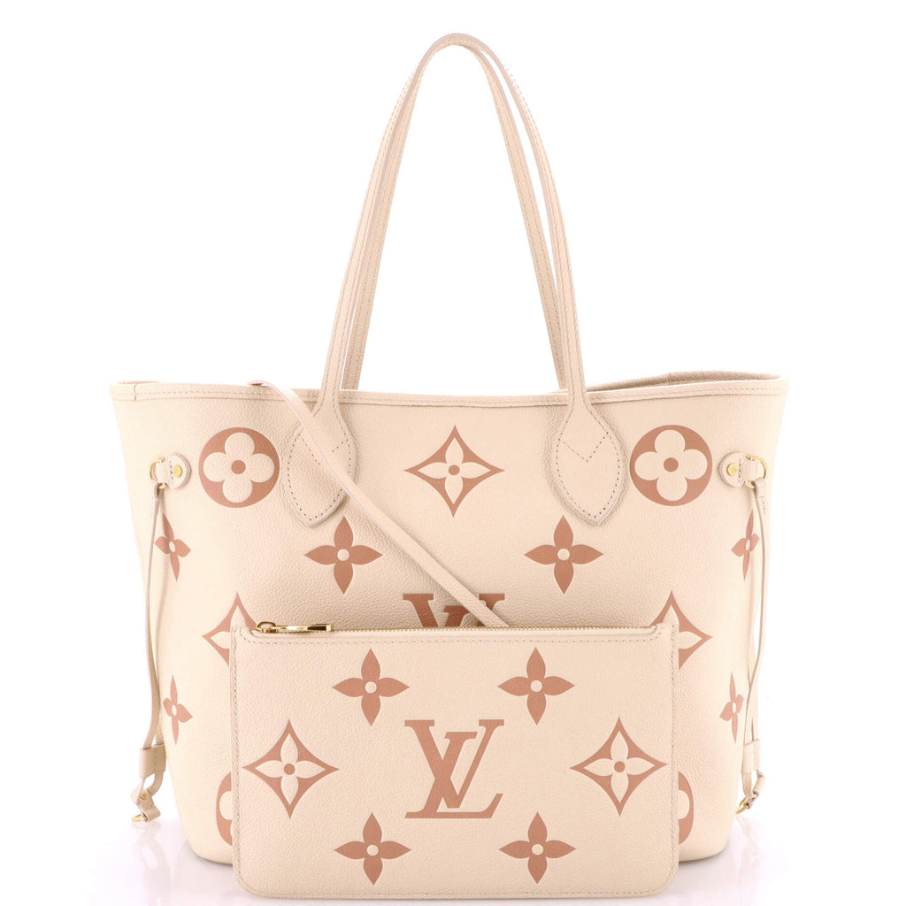 Neverfull NM Tote Bicolor Monogram Empreinte Giant MM