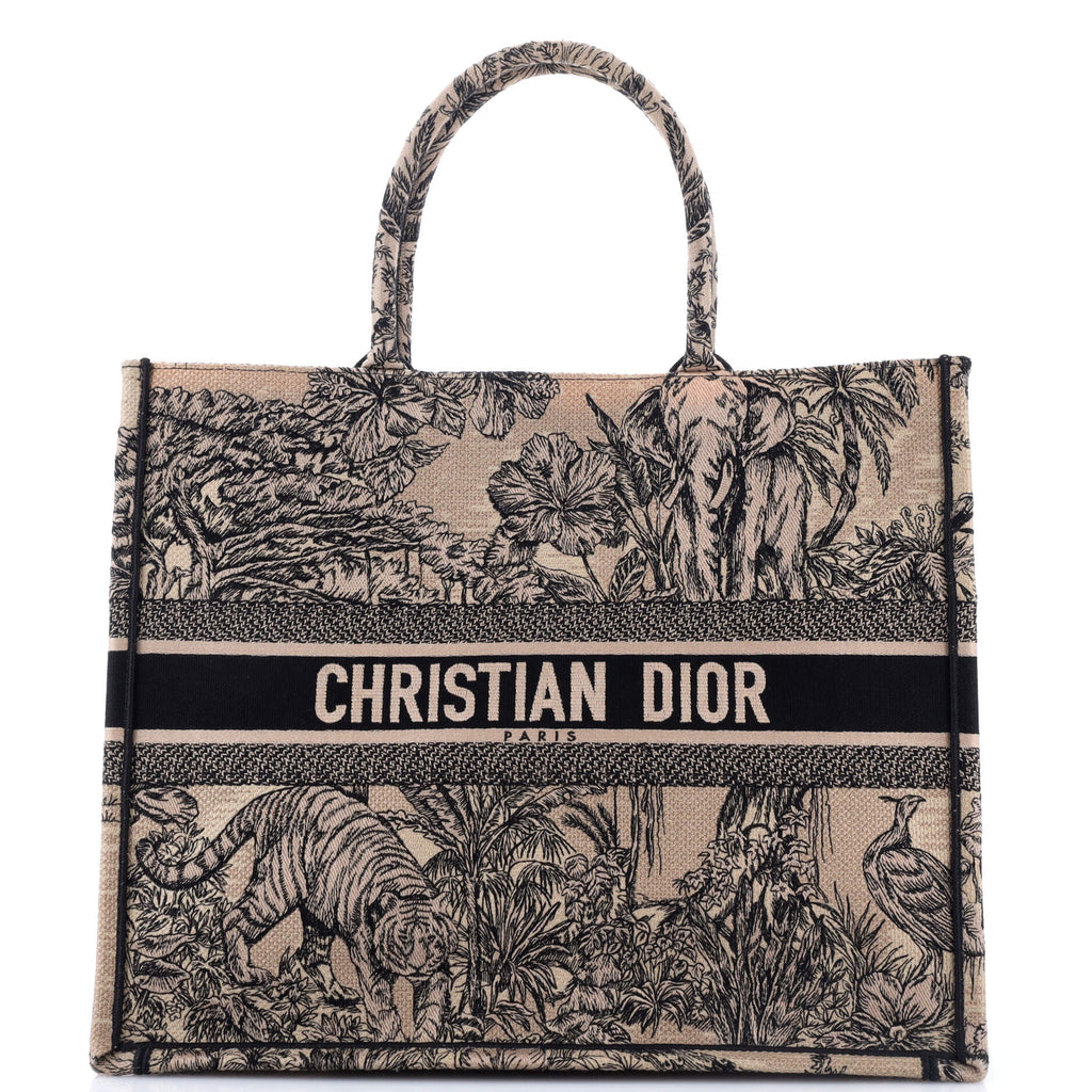 Book Tote Embroidered Canvas Large