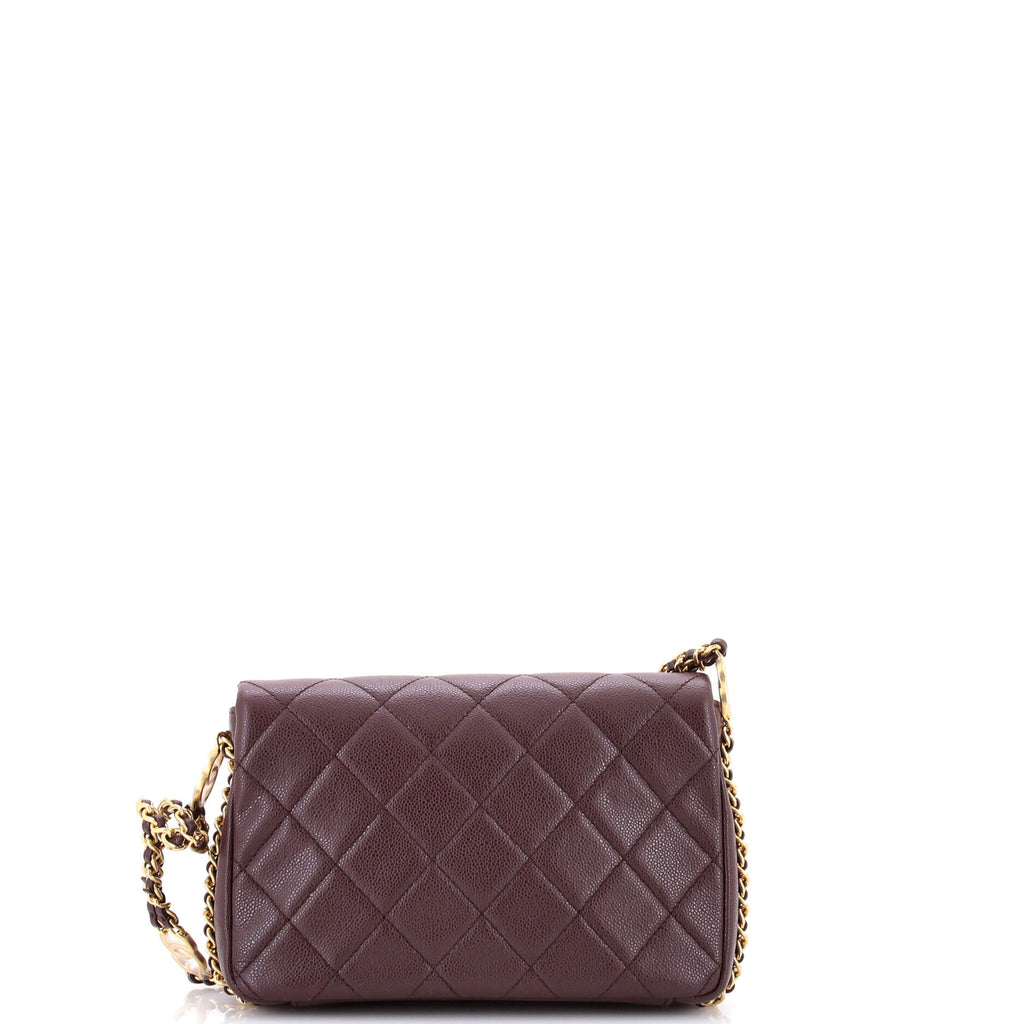 CC You Flap Bag Quilted Caviar Mini