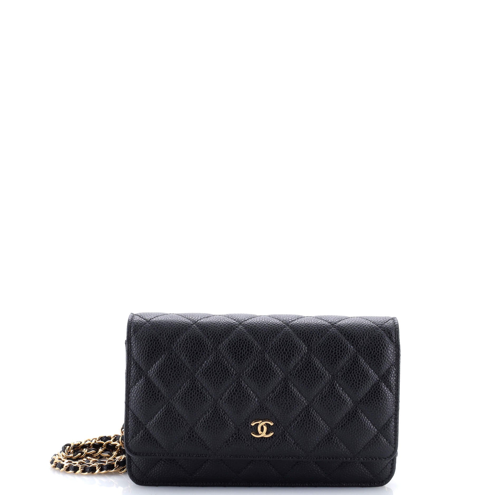Wallet on Chain Quilted Caviar