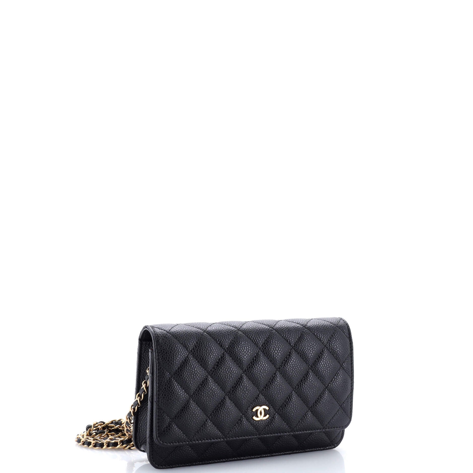 Wallet on Chain Quilted Caviar