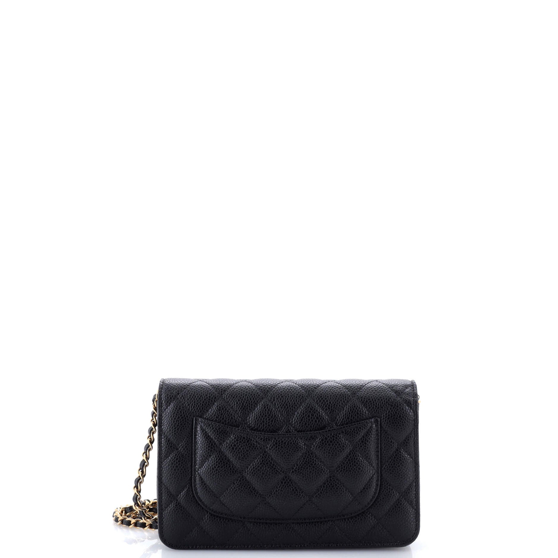 Wallet on Chain Quilted Caviar