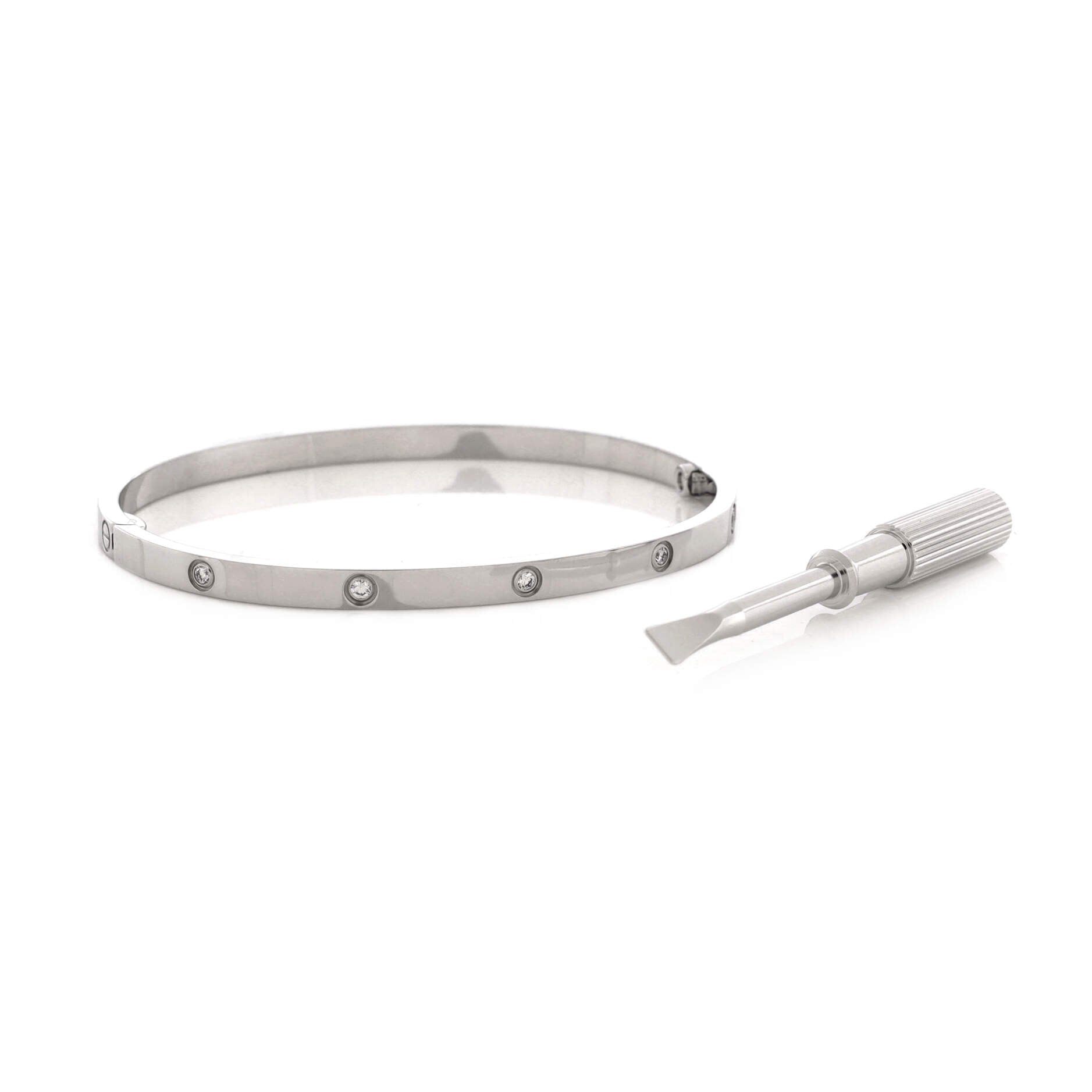 Love 10 Diamond Bracelet 18K White Gold with Diamonds Small