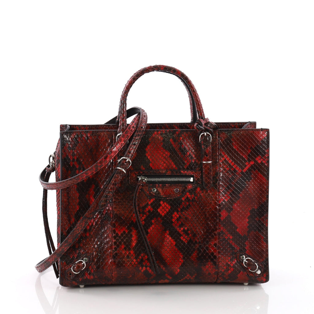 Papier A6 Zip Around Classic Studs Handbag Python Mini