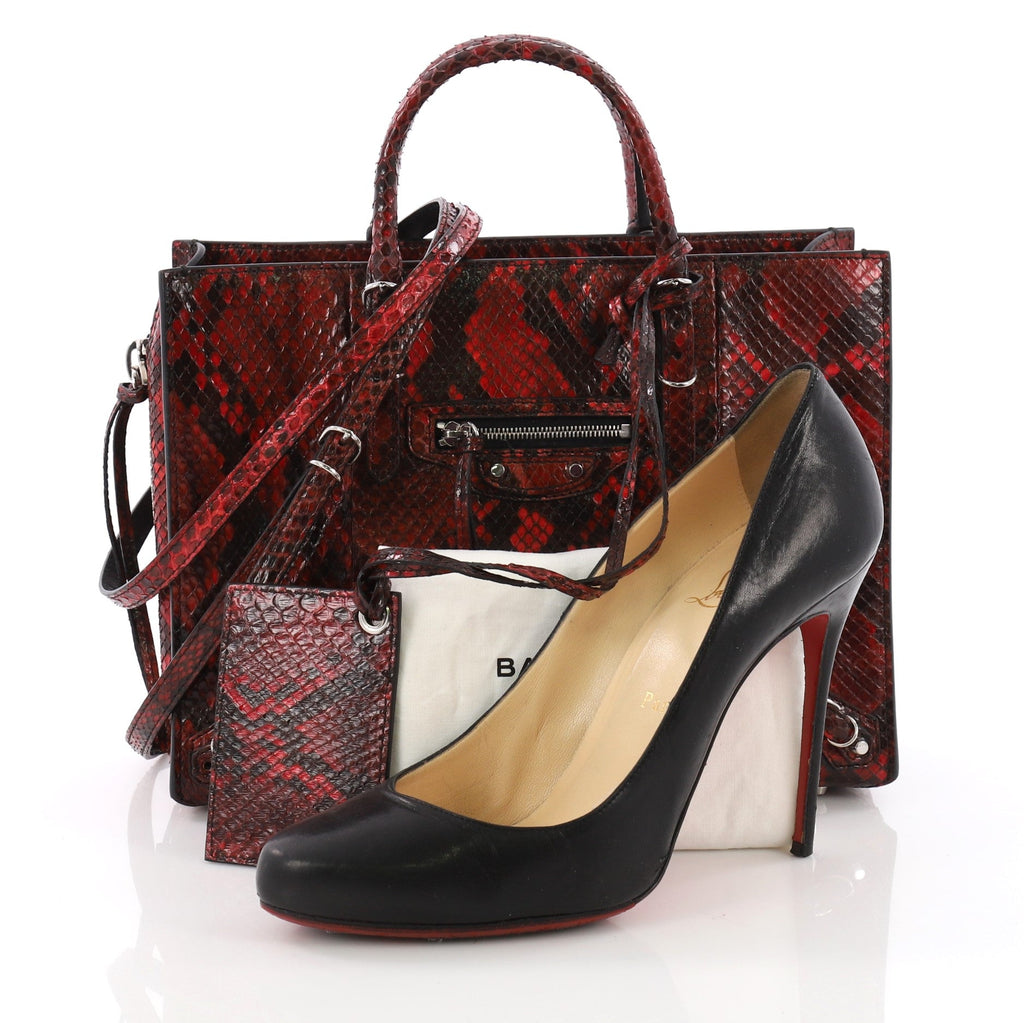 Papier A6 Zip Around Classic Studs Handbag Python Mini