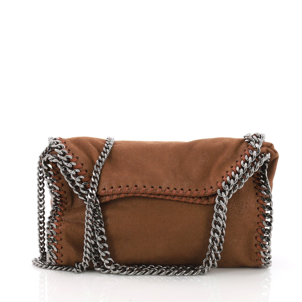 Falabella Fold Over Crossbody Bag Shaggy Deer Mini