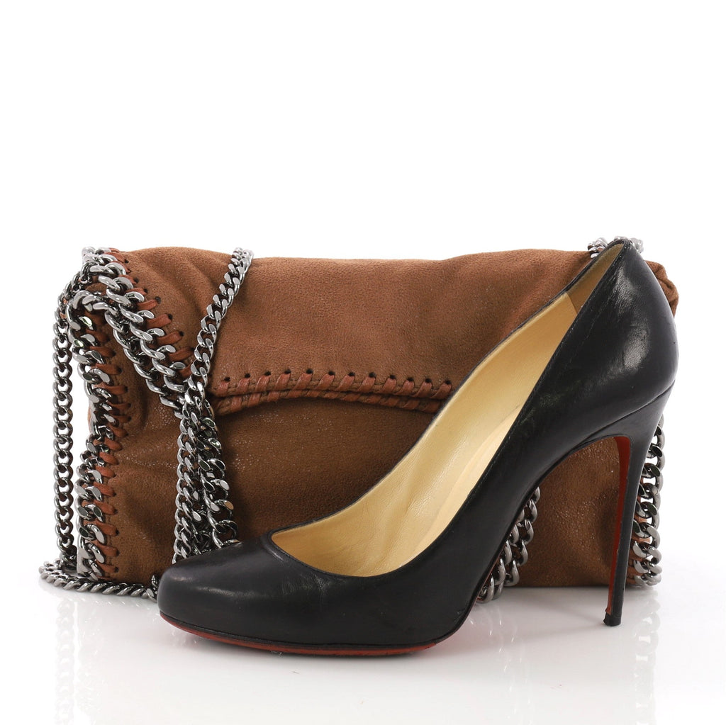 Falabella Fold Over Crossbody Bag Shaggy Deer Mini