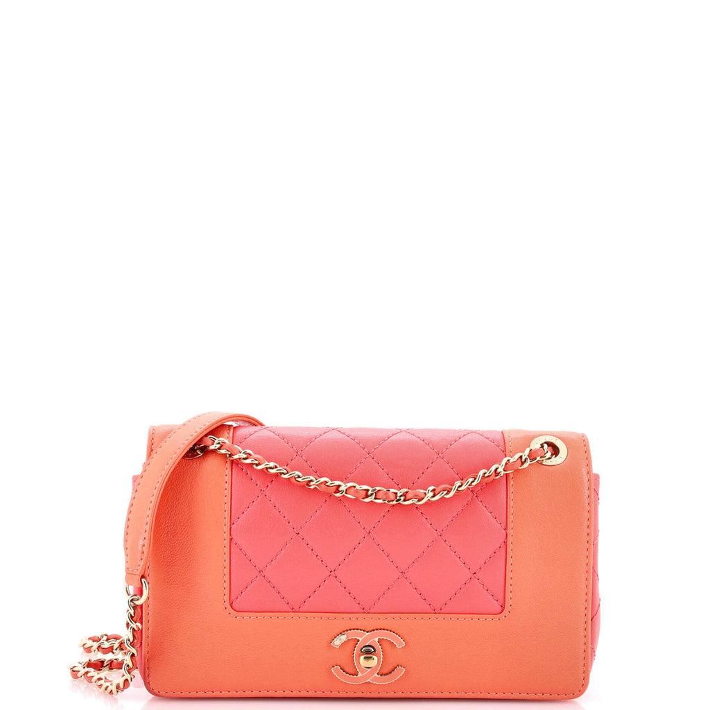 Mademoiselle Vintage Flap Bag Quilted Sheepskin Small