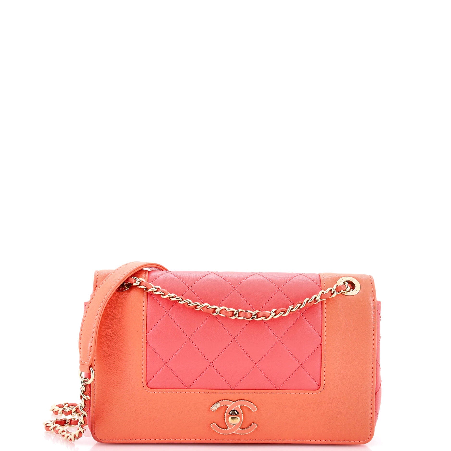 Mademoiselle Vintage Flap Bag Quilted Sheepskin Small