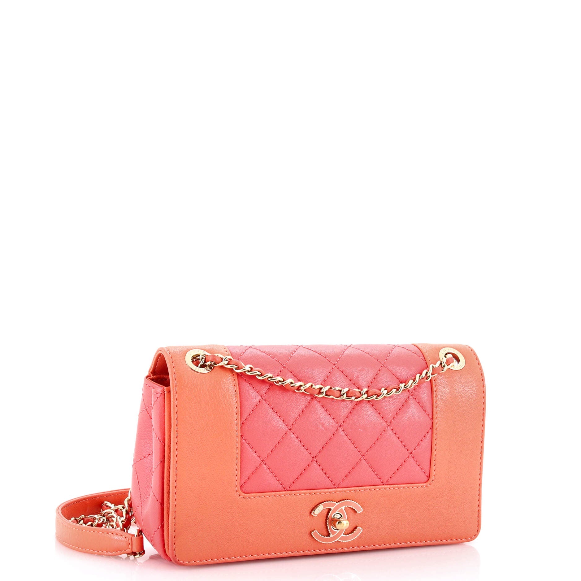 Mademoiselle Vintage Flap Bag Quilted Sheepskin Small