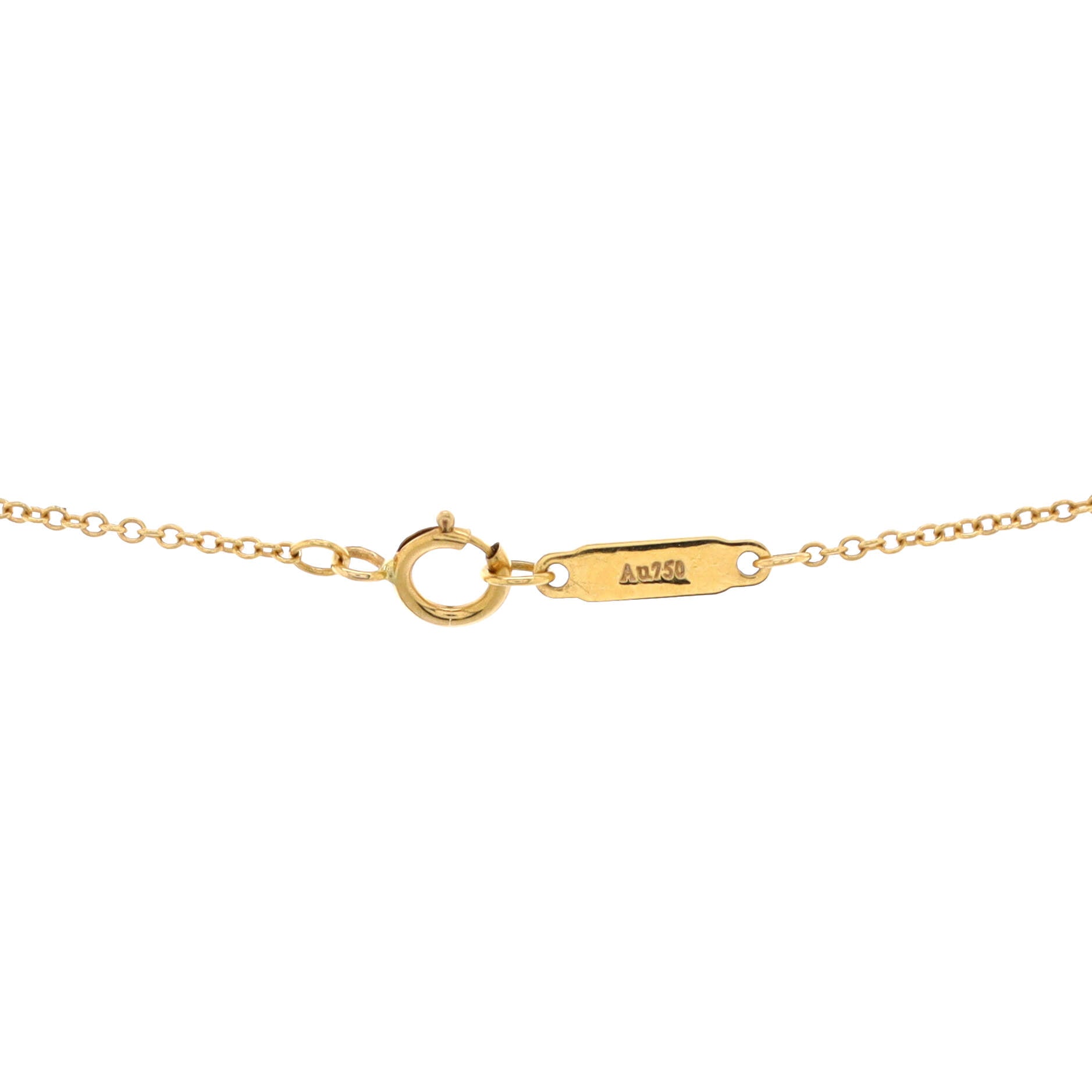 T Smile Pendant Necklace 18K Yellow Gold and Diamonds Small