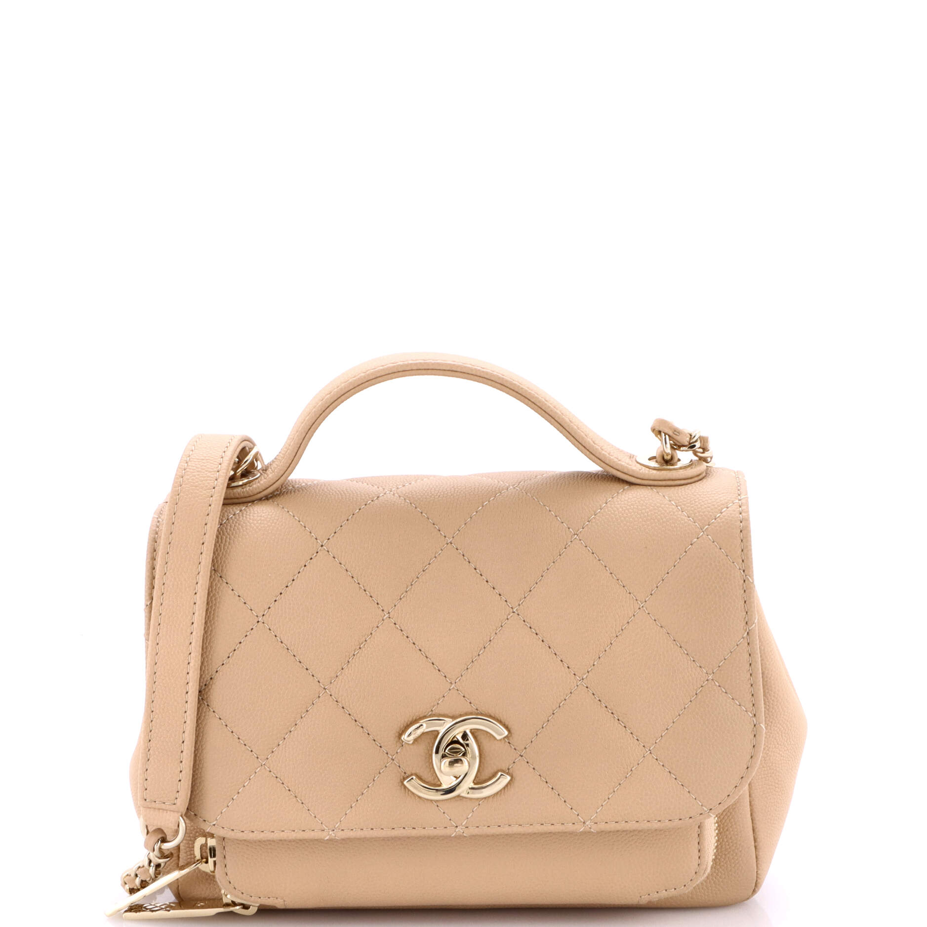 Business Affinity Flap Bag Quilted Caviar Mini
