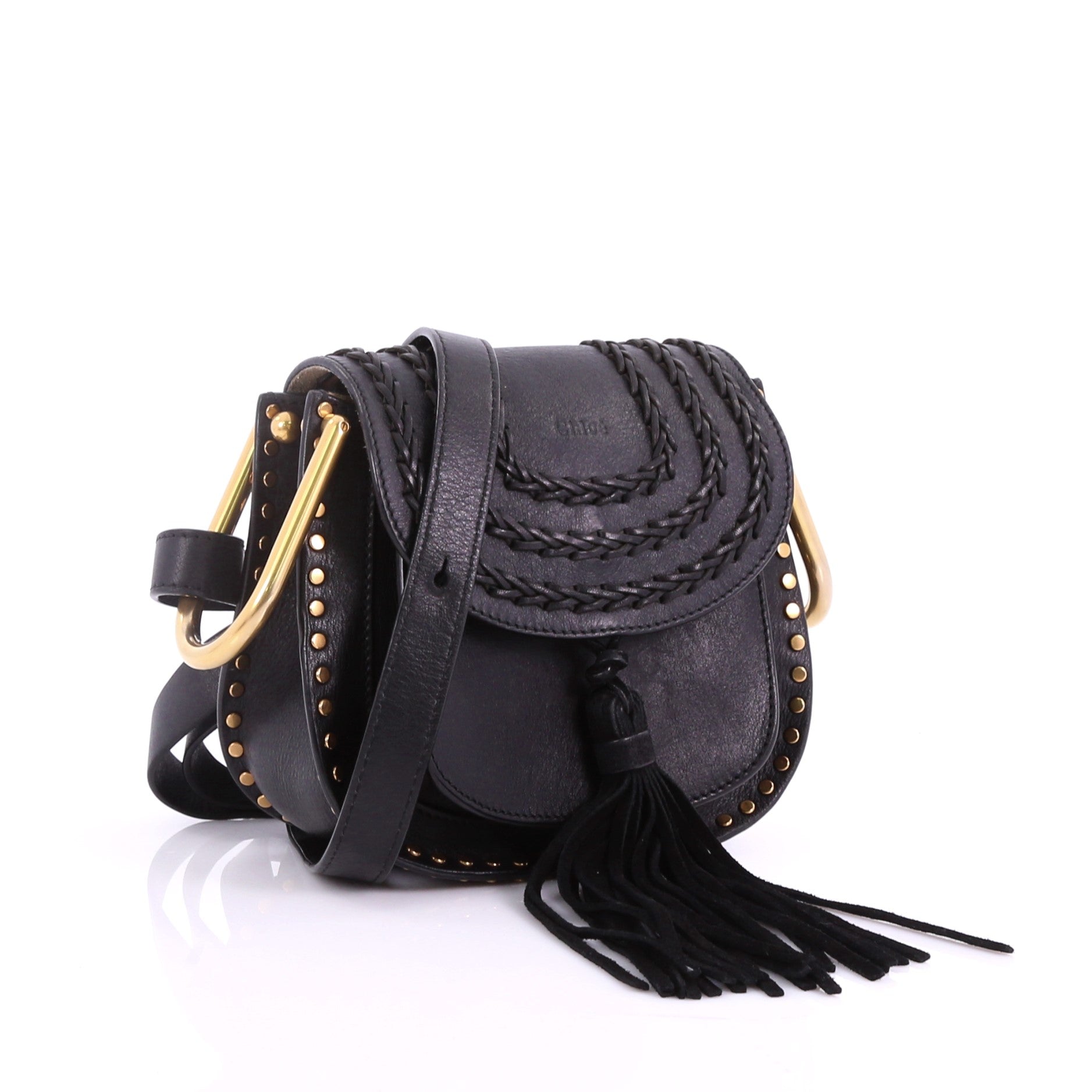Hudson Handbag Whipstitch Leather Mini