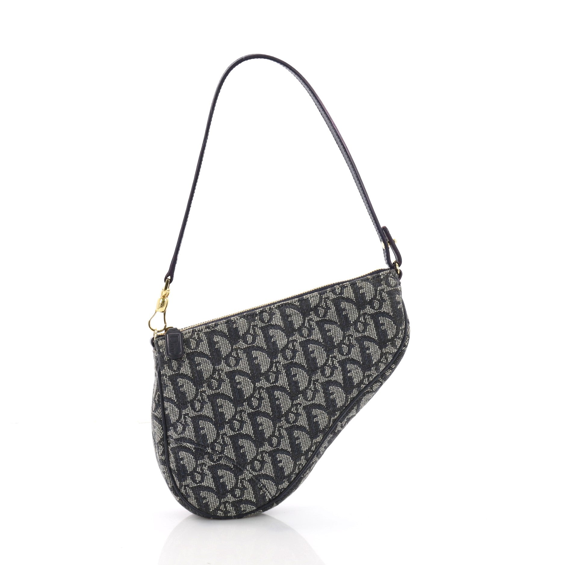 Vintage Saddle Bag Diorissimo Canvas Mini