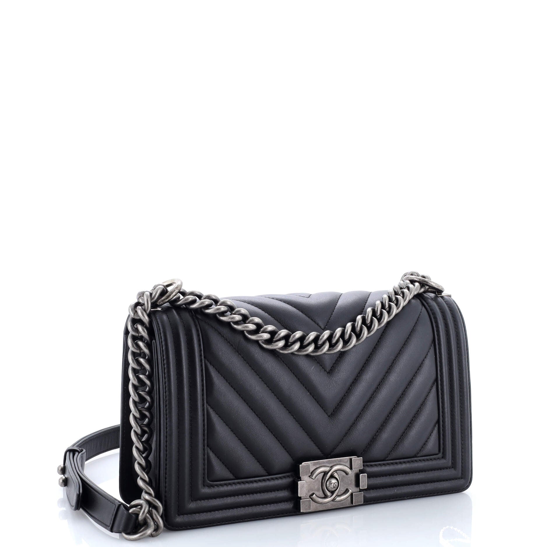 Boy Flap Bag Chevron Lambskin Old Medium